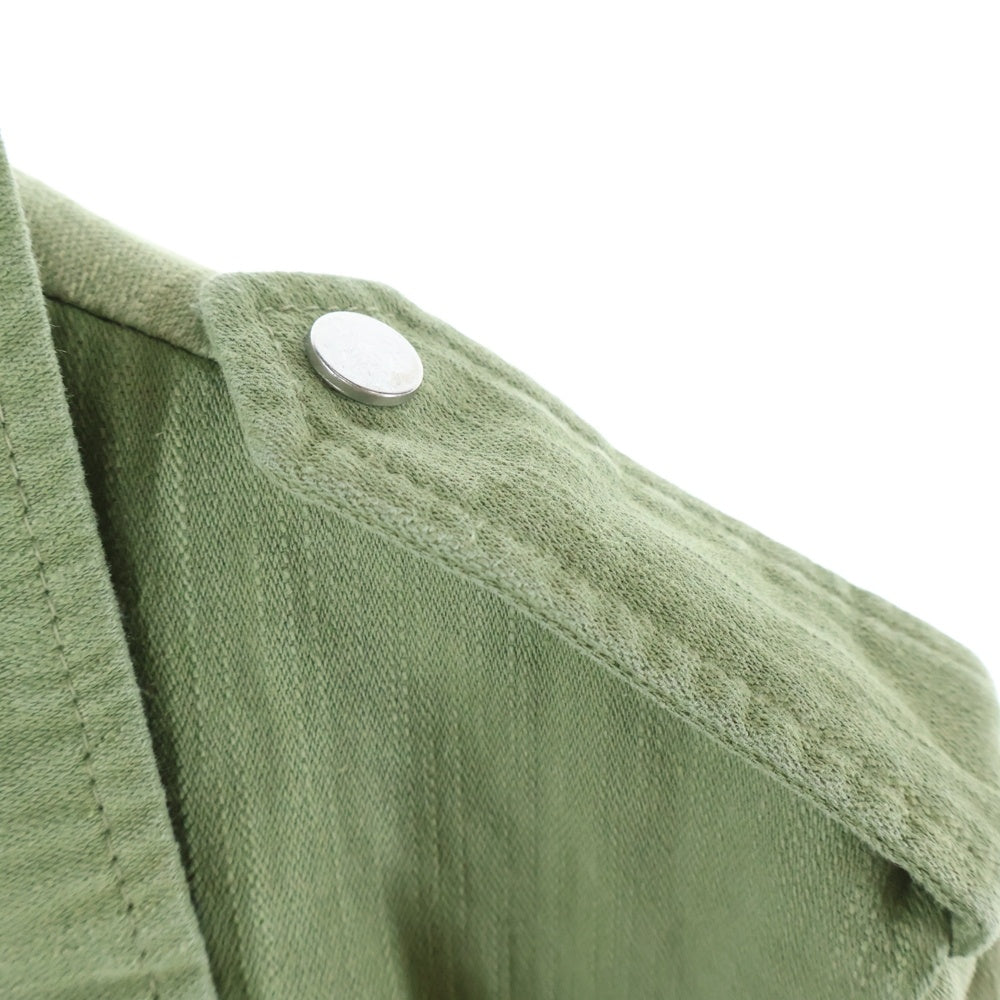 MLVINCE(メルヴィンス) ワッペン コットン ミリタリー ダブルライダースジャケット カーキ