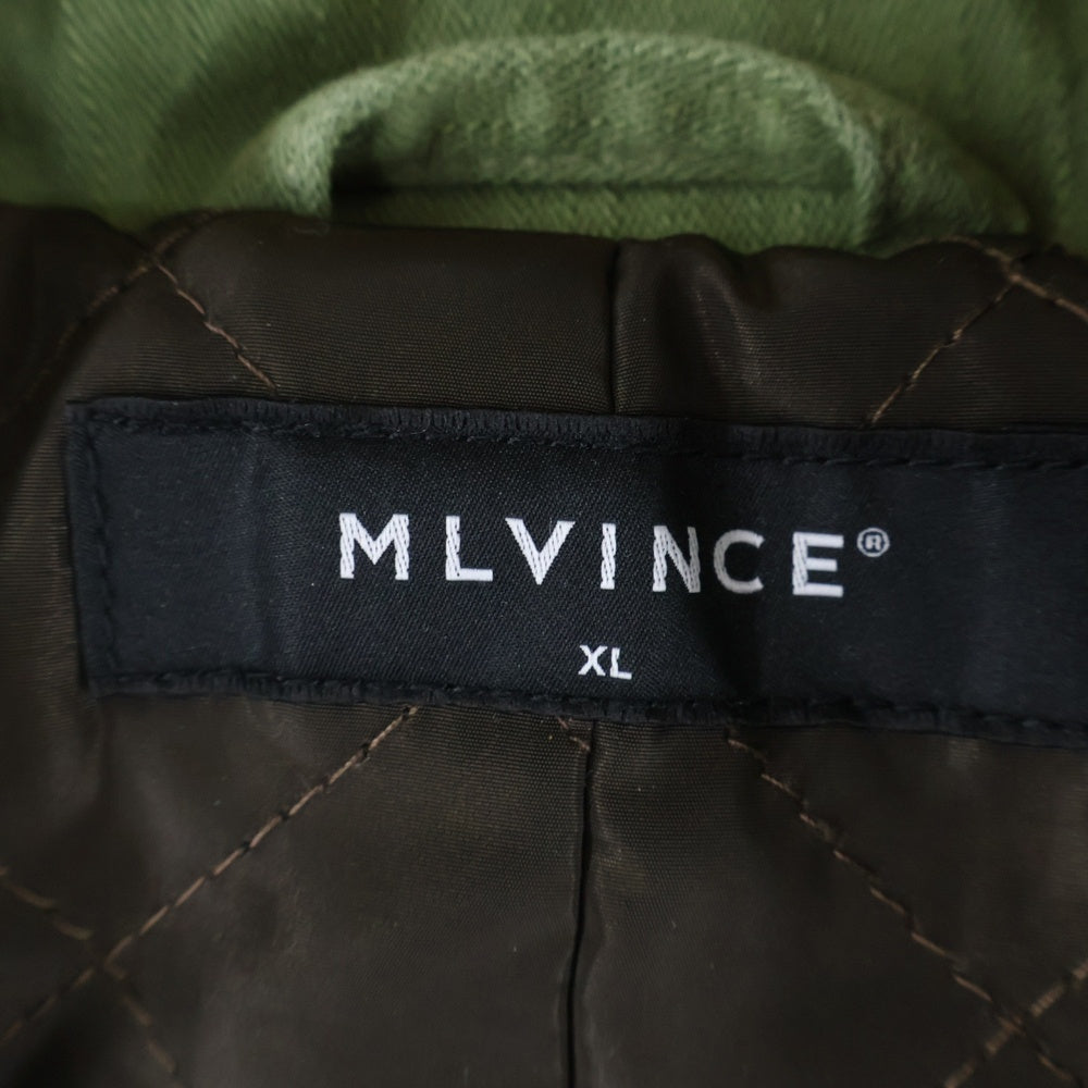 MLVINCE(メルヴィンス) ワッペン コットン ミリタリー ダブルライダースジャケット カーキ