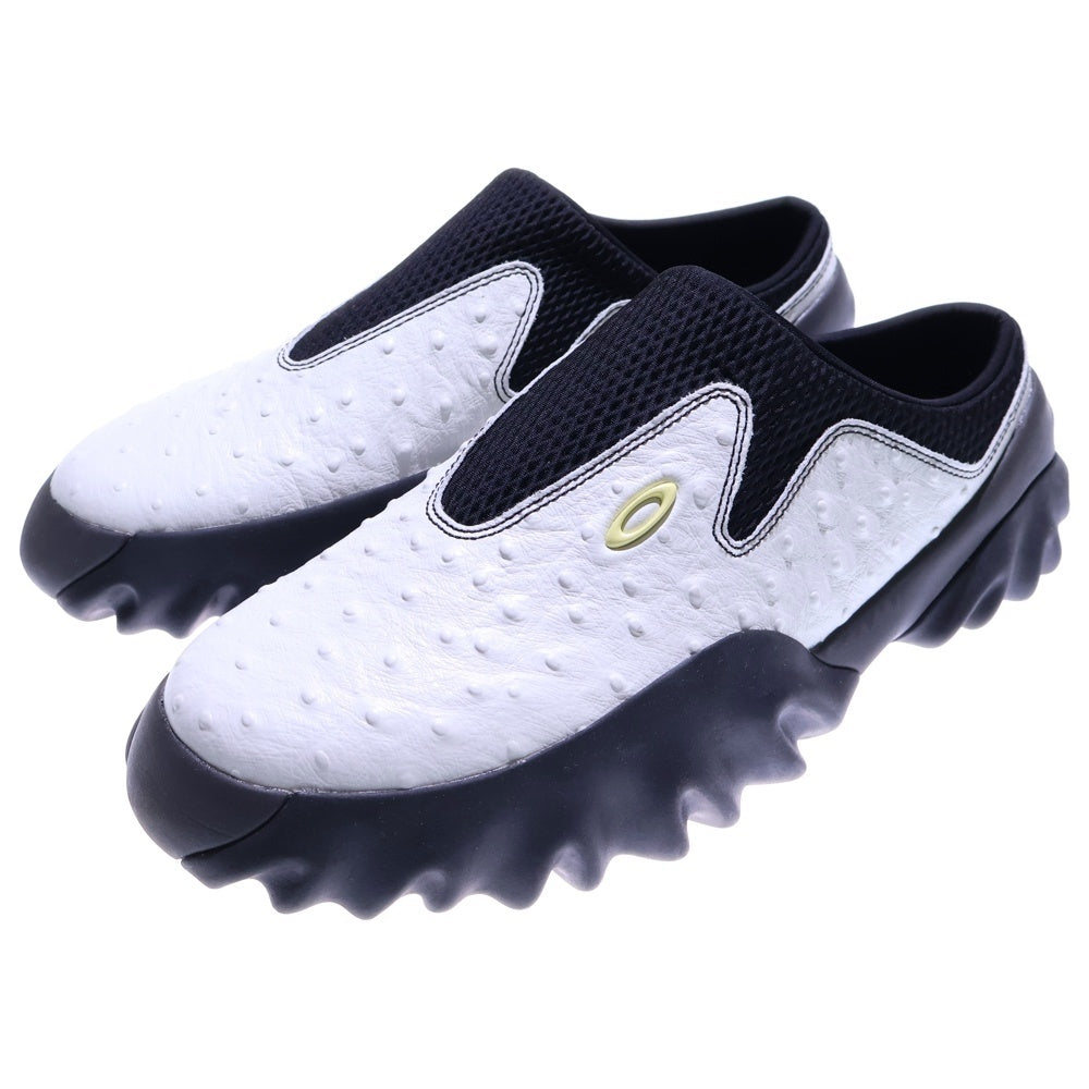 OAKLEY(オークリー) ×BRAIN DEAD OSTRICH CHOP SAW MULE ブレインデッド レザー ミュール サンダル ホワイト/ブラック US10.5/28.5cm BDS24S07003862WH01