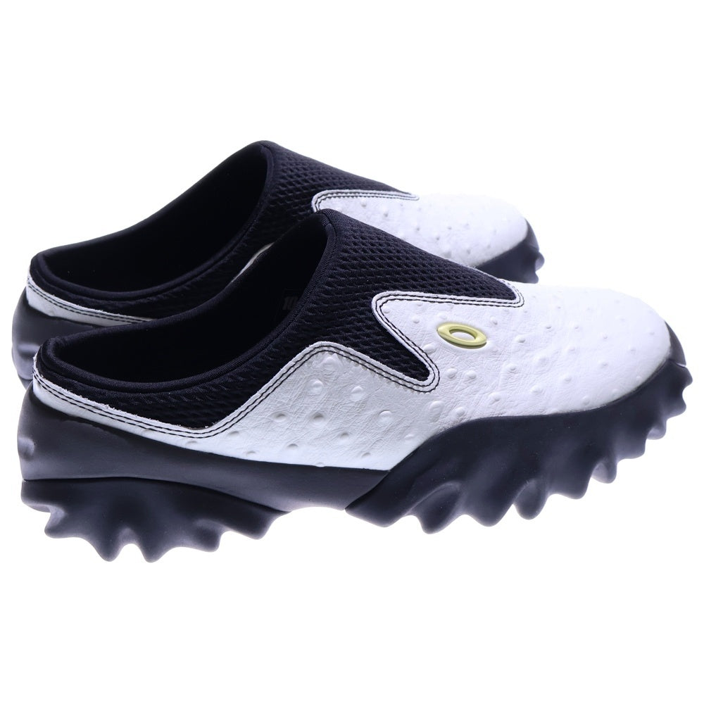 OAKLEY(オークリー) ×BRAIN DEAD OSTRICH CHOP SAW MULE ブレインデッド レザー ミュール サンダル ホワイト/ブラック US10.5/28.5cm BDS24S07003862WH01