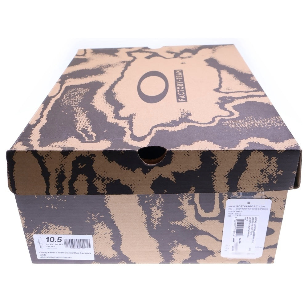 OAKLEY(オークリー) ×BRAIN DEAD OSTRICH CHOP SAW MULE ブレインデッド レザー ミュール サンダル ホワイト/ブラック US10.5/28.5cm BDS24S07003862WH01