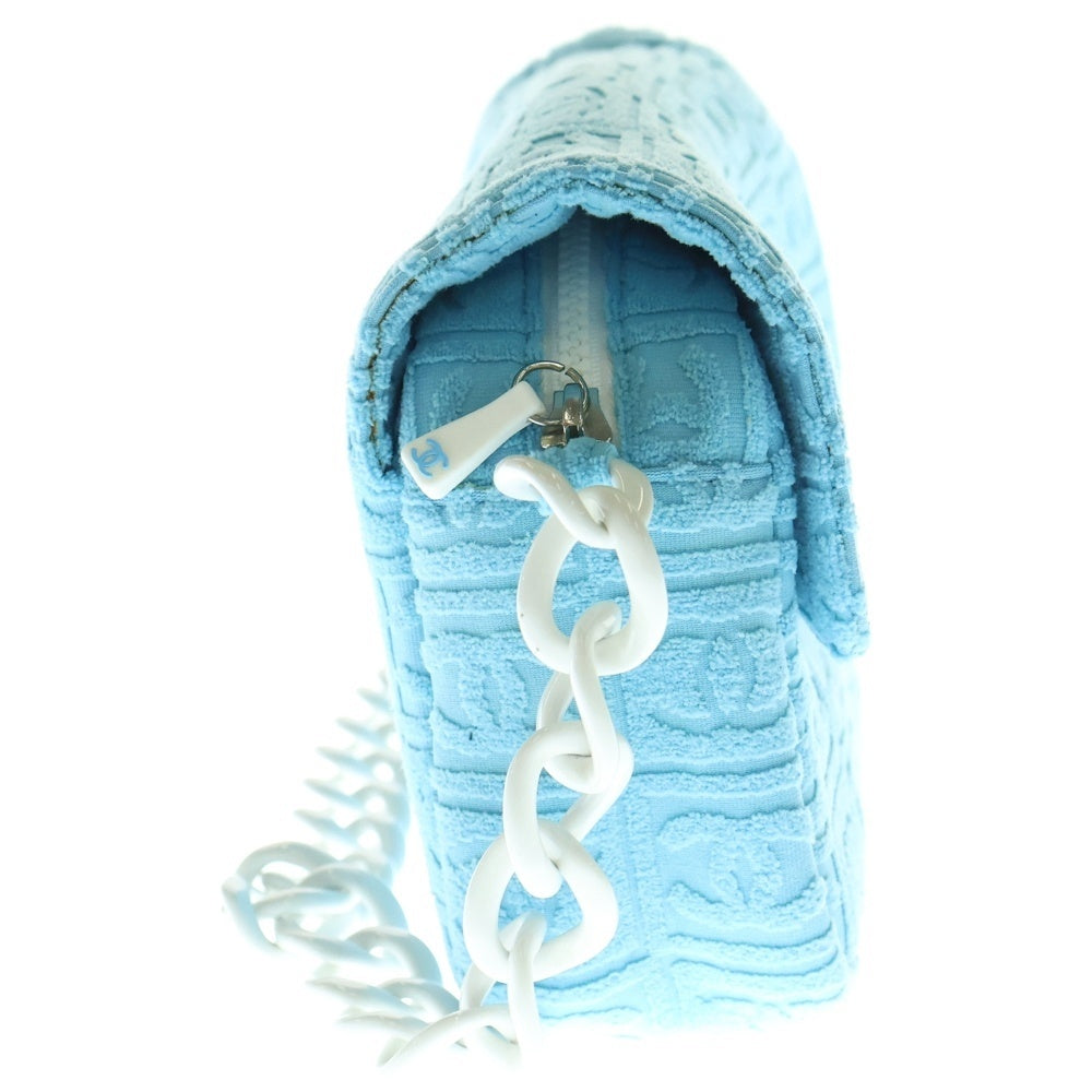 CHANEL(シャネル) ココマーク パイル マトラッセ プラチェーン ショルダーバッグ ブルー 7番台