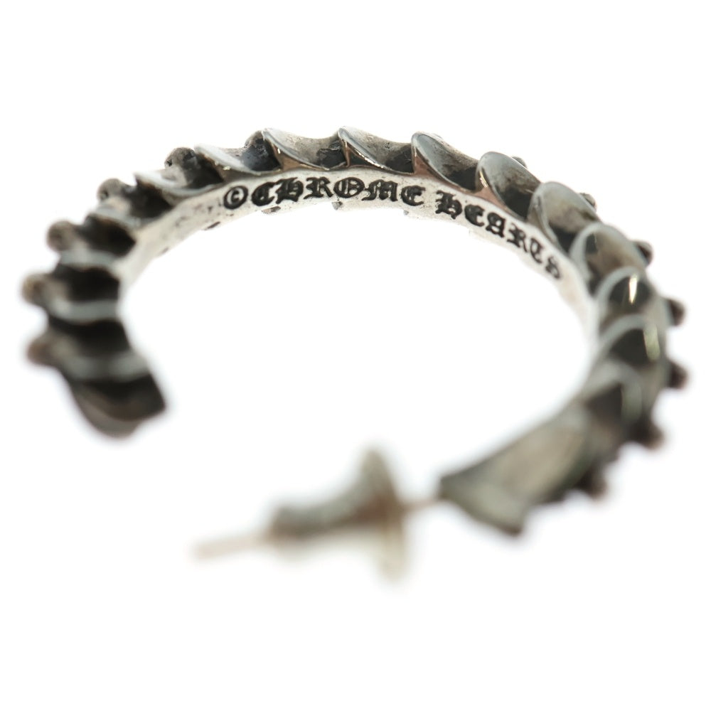 CHROME HEARTS(クロムハーツ) HOOP CRSSTAL クロステイルフープ ピアス シルバー