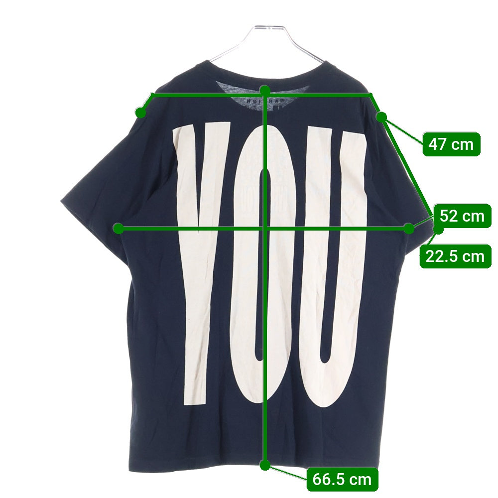 DIESEL(ディーゼル) 両面ビッグ プリント クルーネック 半袖Tシャツ カットソー ブラック