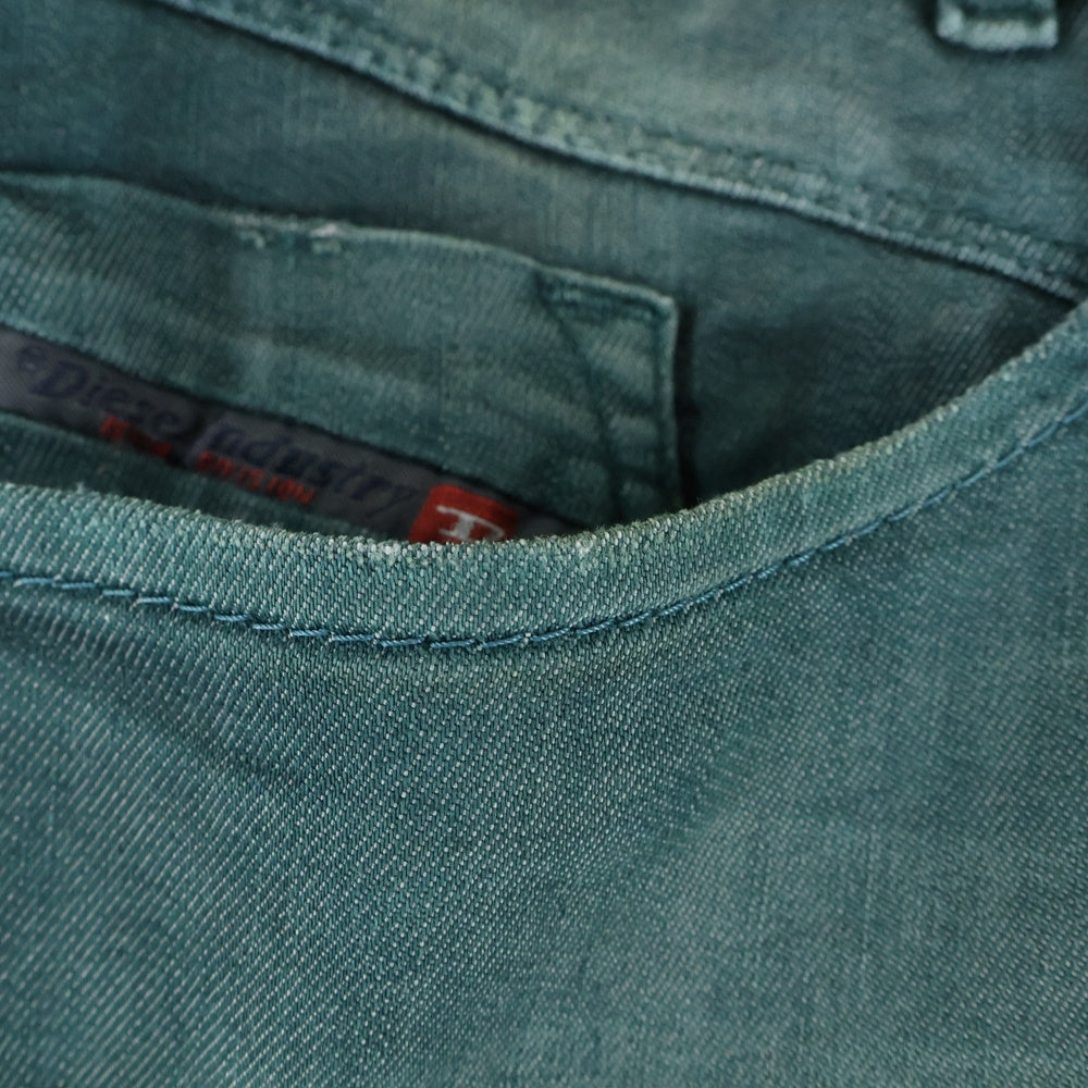 DIESEL(ディーゼル) IAKOP ストレートデニムパンツ グリーン