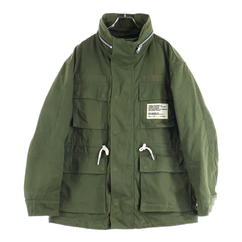 DIESEL(ディーゼル) 多重ジップデザイン モッズコート カーキ