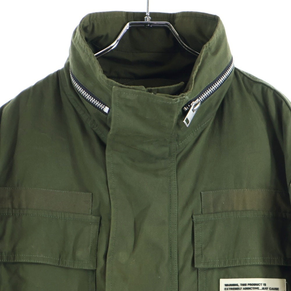 DIESEL(ディーゼル) 多重ジップデザイン モッズコート カーキ