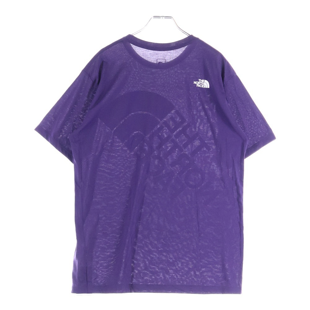 THE NORTH FACE(ザノースフェイス) ロゴプリント クルーネック 半袖Tシャツカットソー パープル NT31506Z