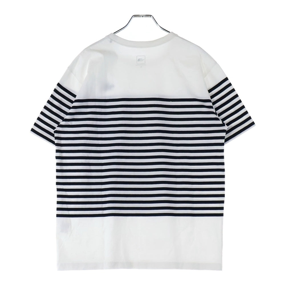 THE NORTH FACE(ザノースフェイス) セオアルファ ボーダー クルーネック 半袖Tシャツカットソー ホワイト