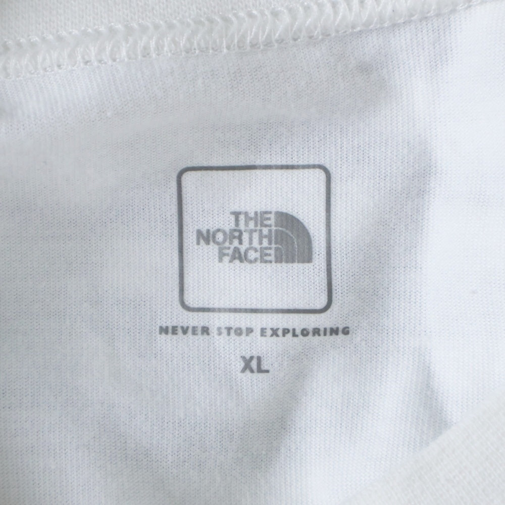 THE NORTH FACE(ザノースフェイス) セオアルファ ボーダー クルーネック 半袖Tシャツカットソー ホワイト