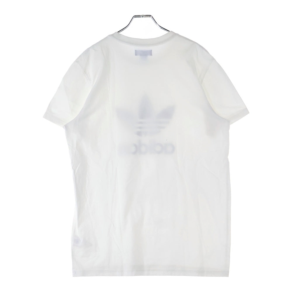 adidas(アディダス) トレフォイル ロゴプリントクルーネック半袖Tシャツカットソー ホワイト