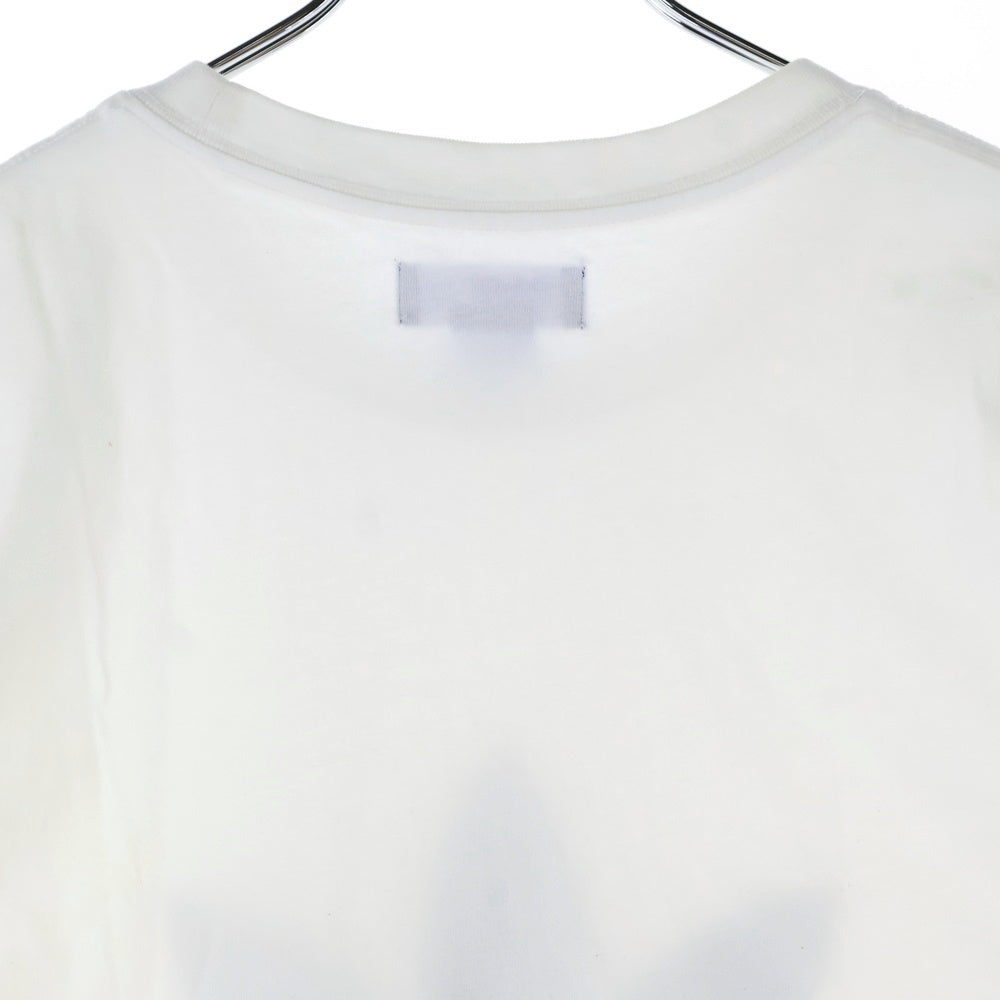 adidas(アディダス) トレフォイル ロゴプリントクルーネック半袖Tシャツカットソー ホワイト
