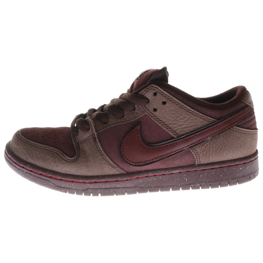 NIKE SB(ナイキエスビー) DUNK LOW PRM CITY OF LOVE BURGUNDY ダンク プレミアム シティ オブ ラブ スエード ローカットスニーカー バーガンディ US8/26cm FN0619-600