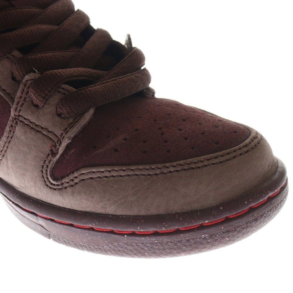 NIKE SB(ナイキエスビー) DUNK LOW PRM CITY OF LOVE BURGUNDY ダンク プレミアム シティ オブ ラブ スエード ローカットスニーカー バーガンディ US8/26cm FN0619-600