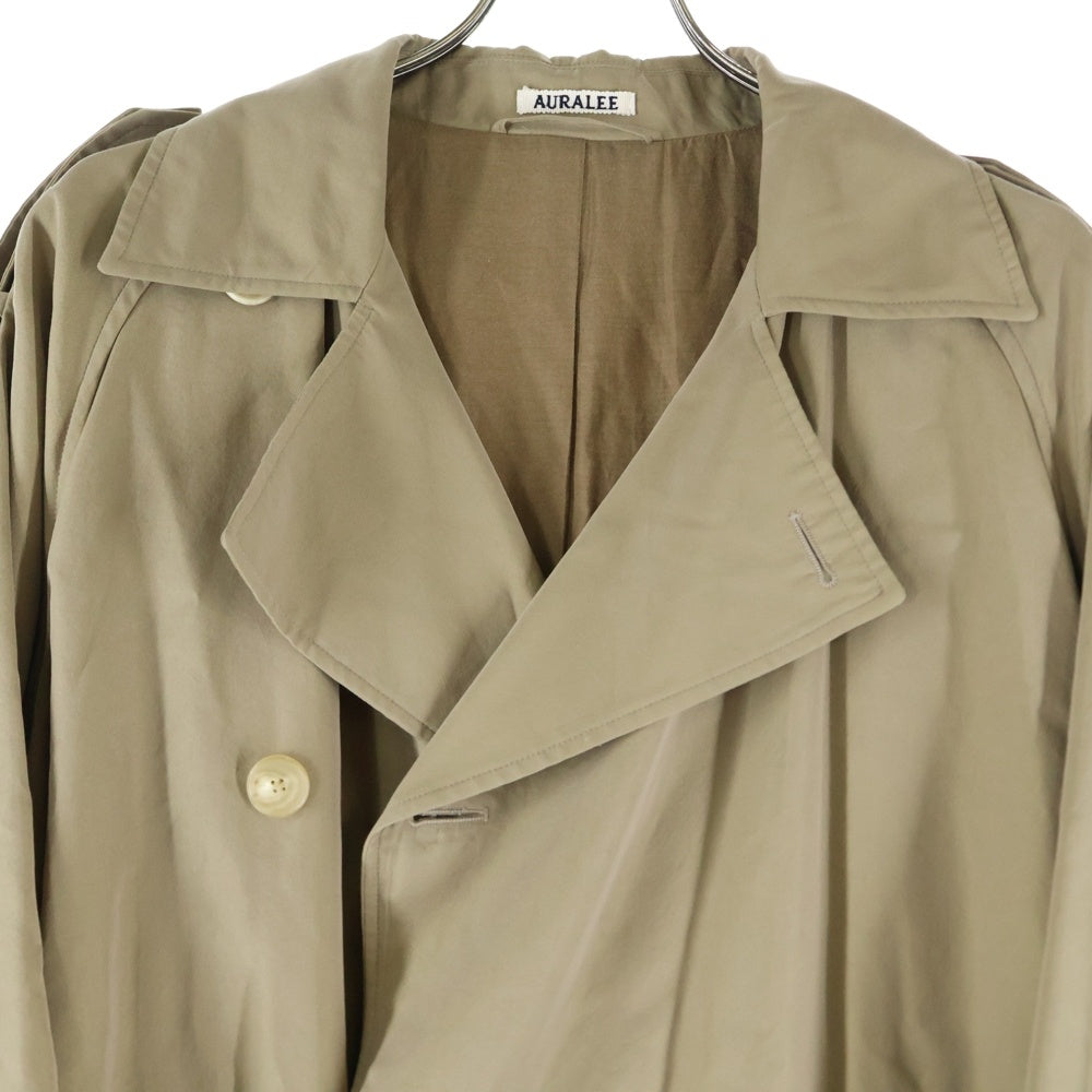 AURALEE(オーラリー) WASHED FINX CUPRO TWILL LONG COAT キュプラ ツイル ロング トレンチコート ベージュ A20AC02FC