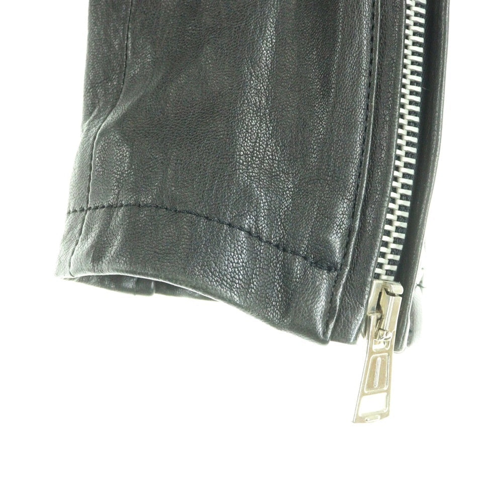 DIET BUTCHER SLIM SKIN(ダイエットブッチャー スリムスキン) 10SS THORN レザー ダブルジップライダースジャケット ブラック