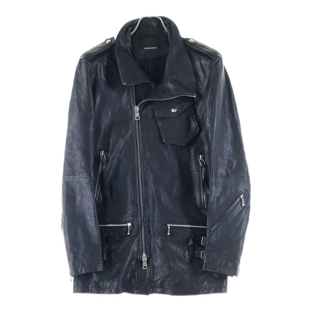 DIET BUTCHER SLIM SKIN(ダイエットブッチャー スリムスキン) 09AW STRANGE BIRDS ハイネック レザージャケット ブラック