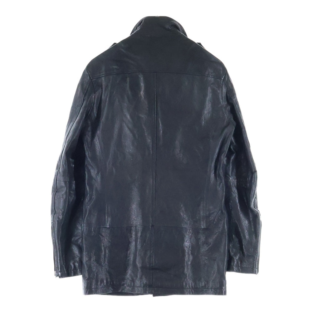 DIET BUTCHER SLIM SKIN(ダイエットブッチャー スリムスキン) 09AW STRANGE BIRDS ハイネック レザージャケット ブラック