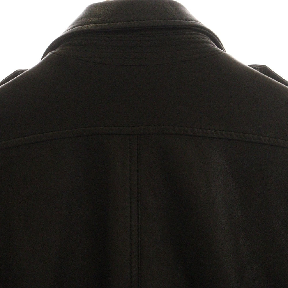 DIET BUTCHER SLIM SKIN(ダイエットブッチャー スリムスキン) 10SS THORN マルチポケット レザー ダブルジップライダースジャケット ブラック