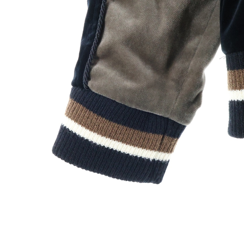 DIET BUTCHER SLIM SKIN(ダイエットブッチャー スリムスキン) イーグル刺繍 コットン リバーシブル スカジャン ブラック