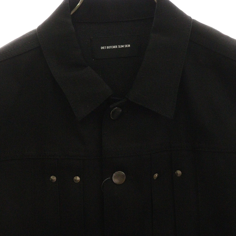 DIET BUTCHER SLIM SKIN(ダイエットブッチャー スリムスキン) スタッズ コットン ジャケット ブラック
