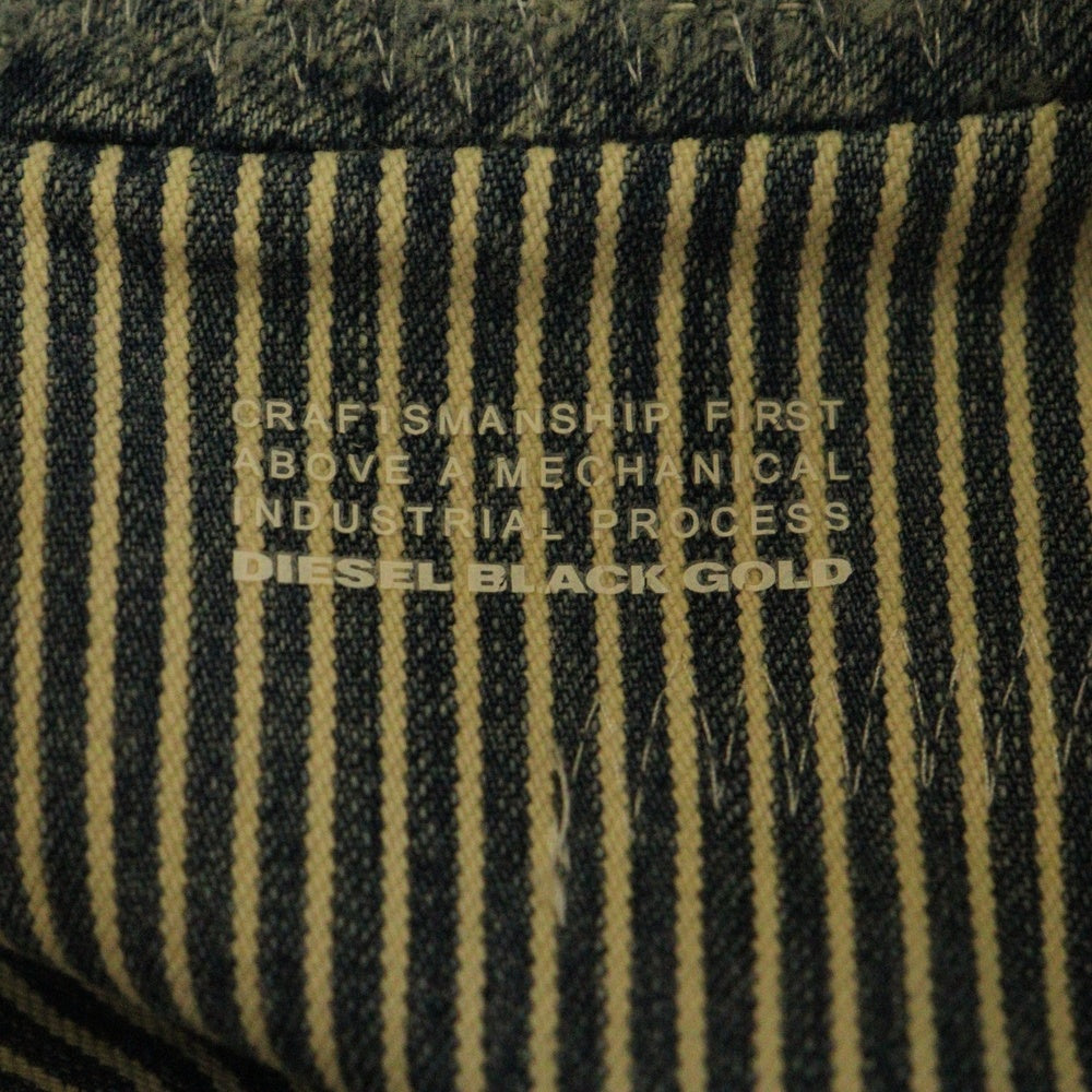 DIESEL BLACK GOLD(ディーゼルブラックゴールド) JILIDEN 2B ダメージリペア加工 デニムテーラード ジャケット インディゴ