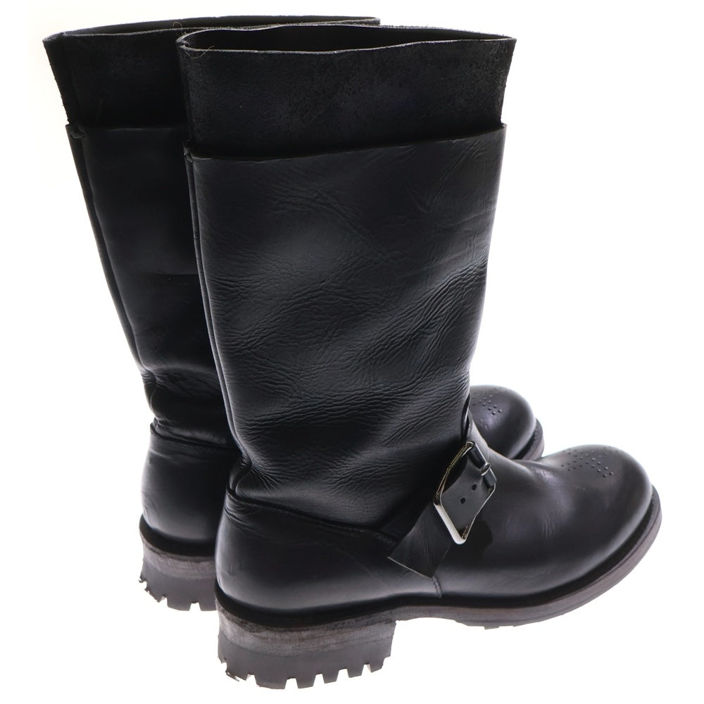 DIET BUTCHER SLIM SKIN(ダイエットブッチャー スリムスキン) クロスメダリオン レザー エンジニアブーツ ブラック