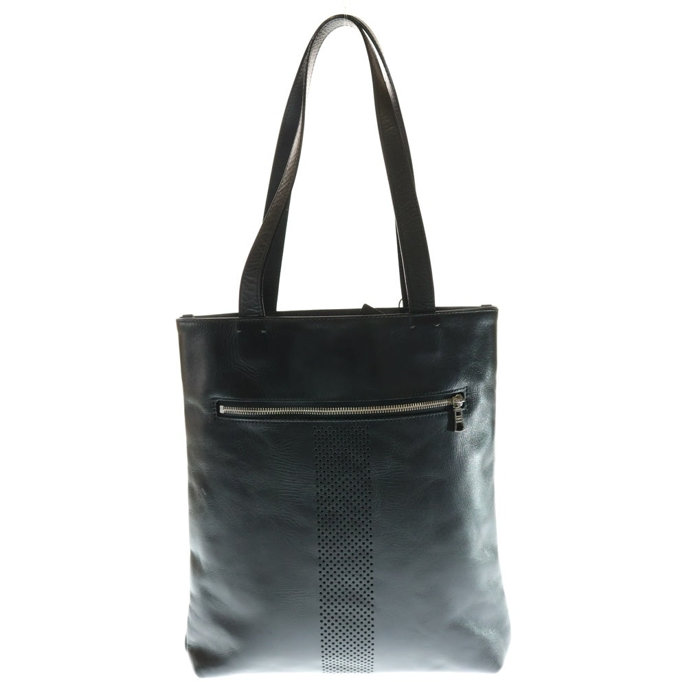 MASTERPIECE(マスターピース) パンチングレザー ハンドバッグ トートバッグ ブラック