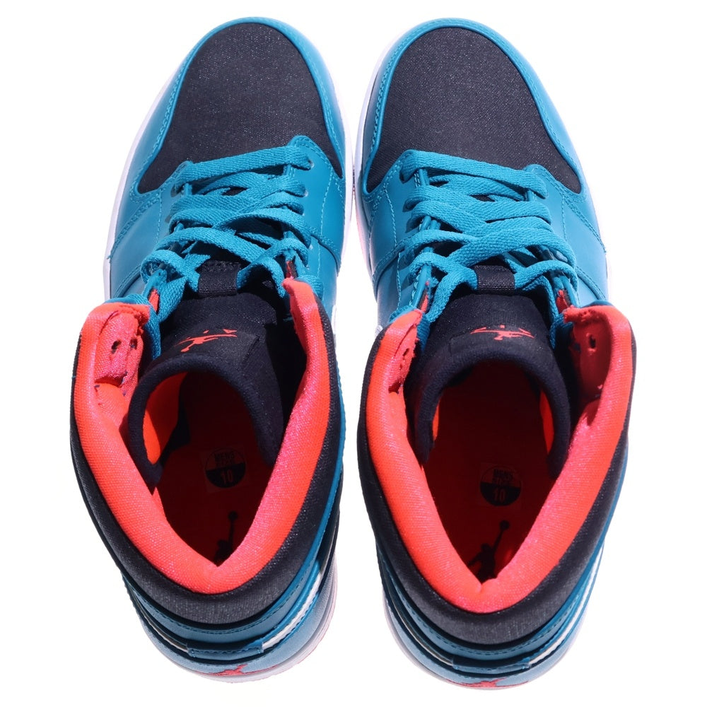 NIKE(ナイキ) 【2014年観賞用】AIR JORDAN 1 MID TROPICAL TEAL エアジョーダン1 ミッドカットスニーカー トロピカル ブルー US10/28cm 554724-308