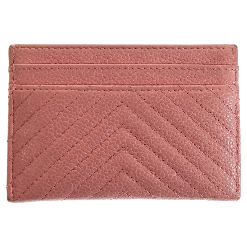 CHANEL(シャネル) ココマーク ボーイシャネル カードケース ピンク/シルバー 29番台