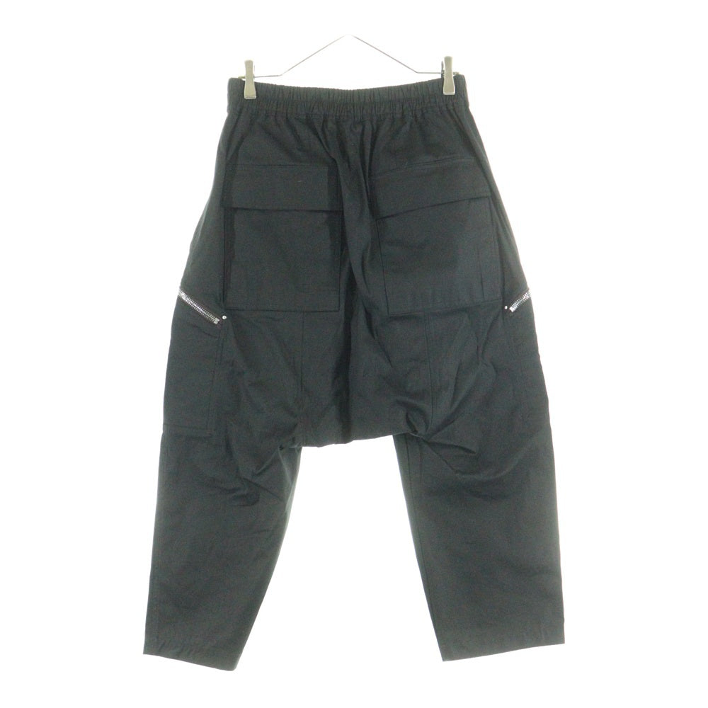 Rick Owens(リックオウエンス) 20AW PERFORMA CROPPED PANTS サイドジップ サルエル クロップドパンツ ブラック RU20F3385-TE