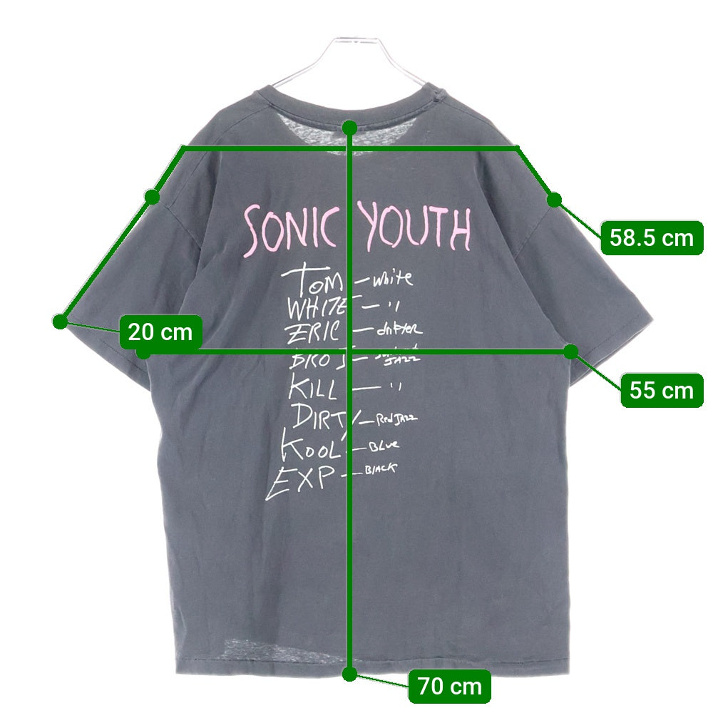 VINTAGE(ヴィンテージ) 90S VINTAGE SONIC YOUTH DISAPPEARER Hanes ヴィンテージ ソニックユース ディサピアー ヘインズタグ半袖Tシャツ カットソー ブラック