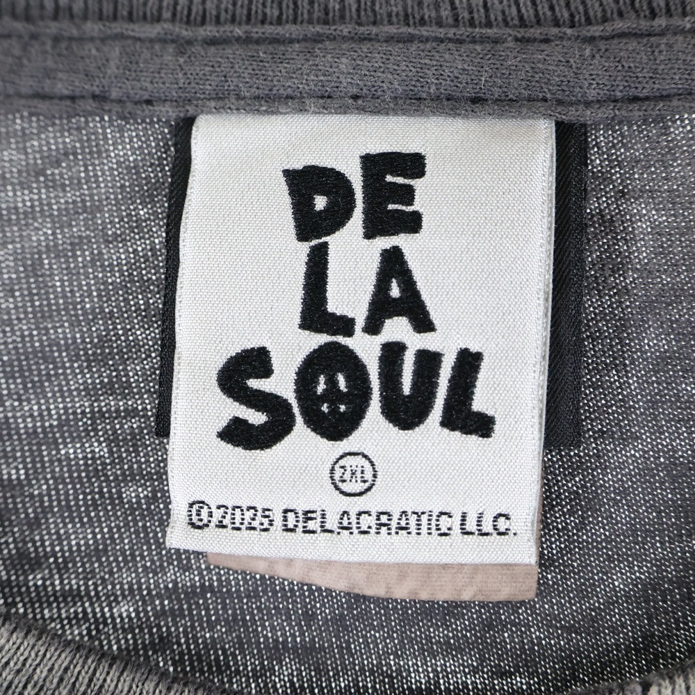 SAINT MICHAEL(セントマイケル) 25AW DE LA SOUL DLS SS TEE デラ ソウル 両面プリント半袖Tシャツ カットソー ブラック SM-HR1-0000-C18