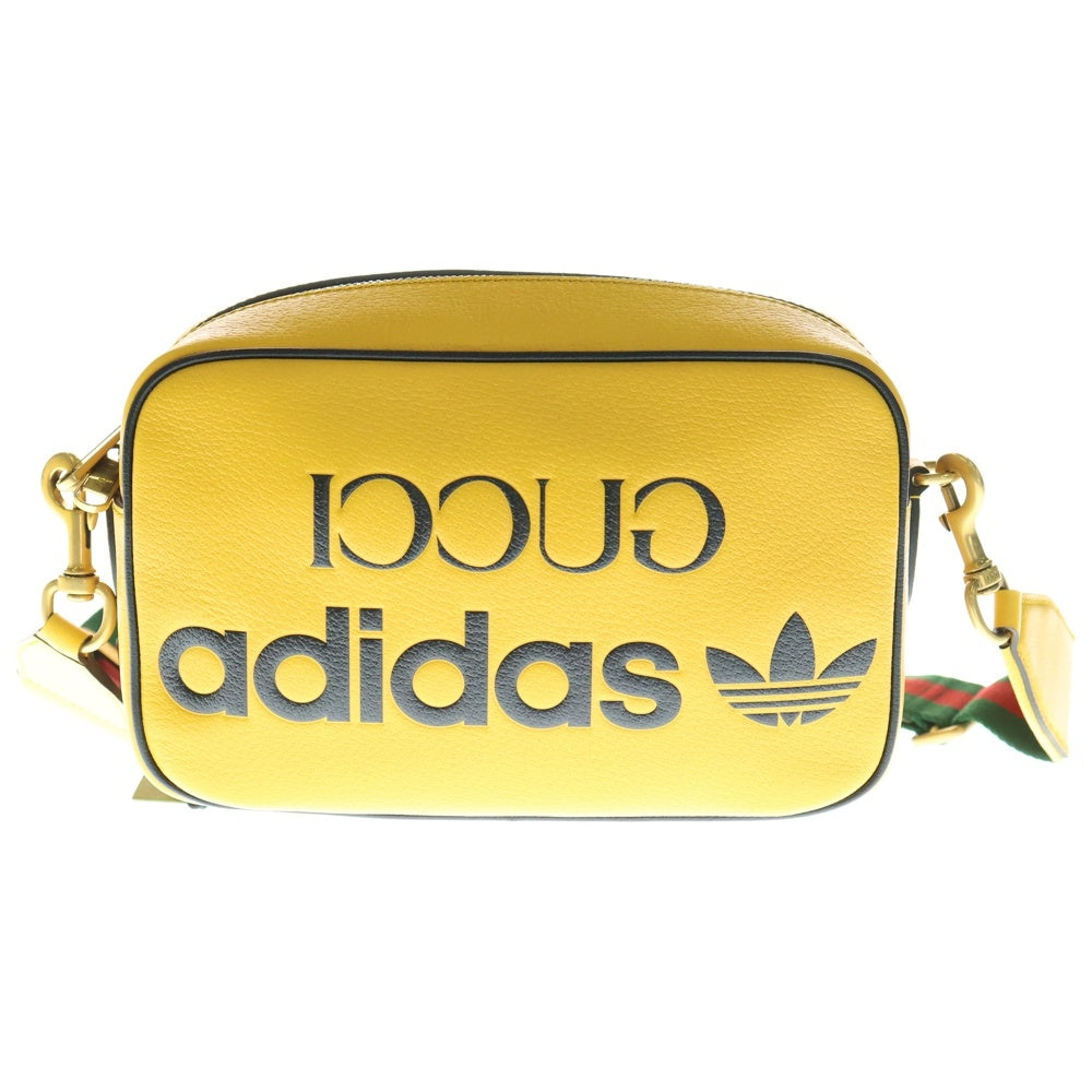 GUCCI(グッチ) ×adidas Shoulder Bag アディダス ロゴ ショルダーバッグ イエロー 702427