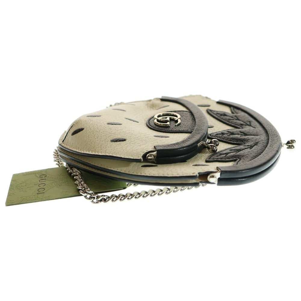 GUCCI(グッチ) ストロベリーポシェット チェーンショルダーバッグ レディース ホワイト/ブラック 719725