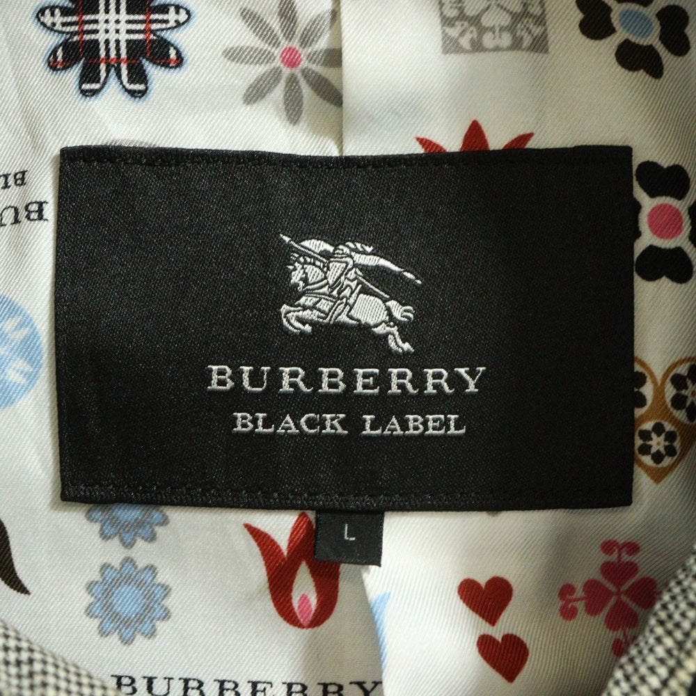 BURBERRY BLACK LABEL(バーバリー ブラックレーベル) 裏地チェック柄 トレンチコート ブラック