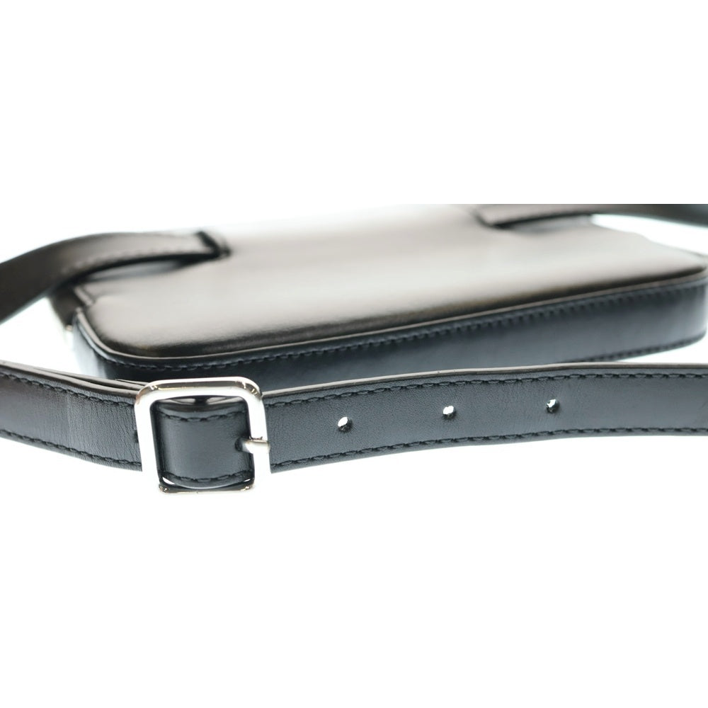 ALEXANDER WANG(アレキサンダーワン) ロゴプリント レザー スクエア クロスボディ バッグ ブラック