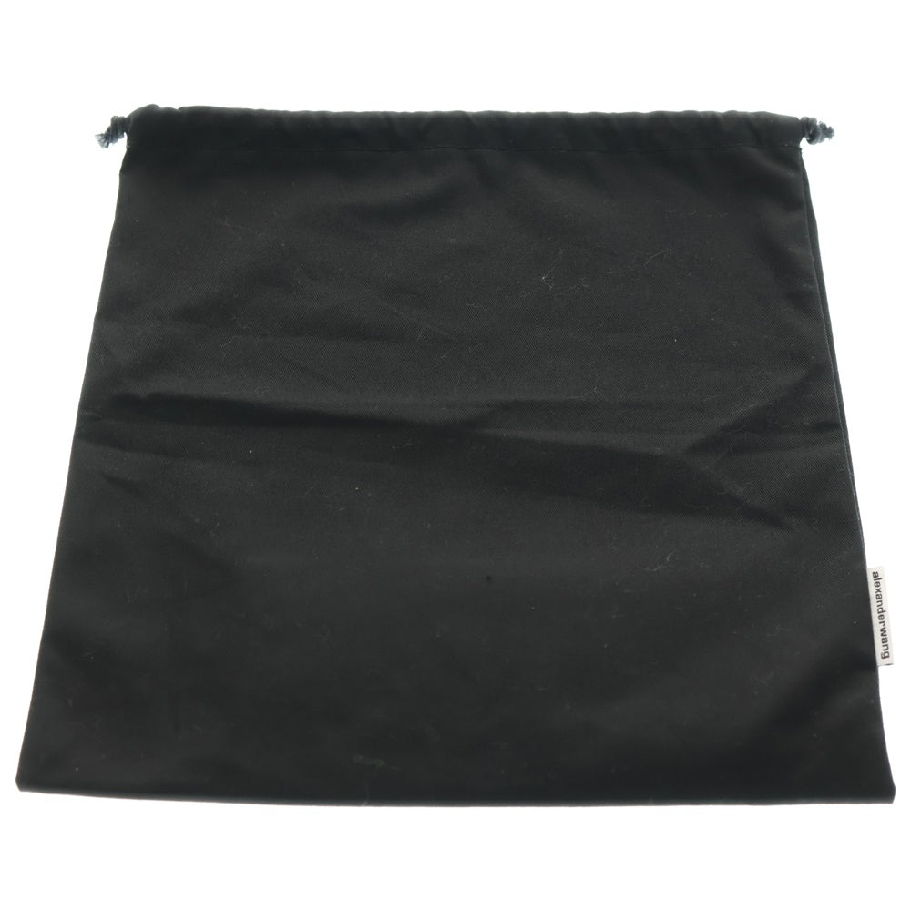 ALEXANDER WANG(アレキサンダーワン) ロゴプリント レザー スクエア クロスボディ バッグ ブラック