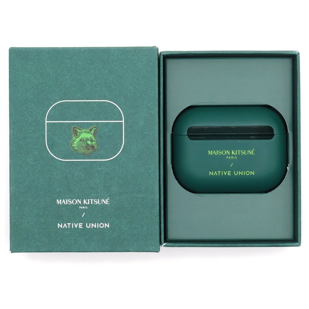 MAISON KITSUNE(メゾンキツネ) NATIVE UNION プリント シリコン エアポッズプロ イヤホンケース グリーン