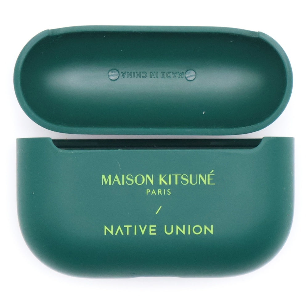 MAISON KITSUNE(メゾンキツネ) NATIVE UNION プリント シリコン エアポッズプロ イヤホンケース グリーン