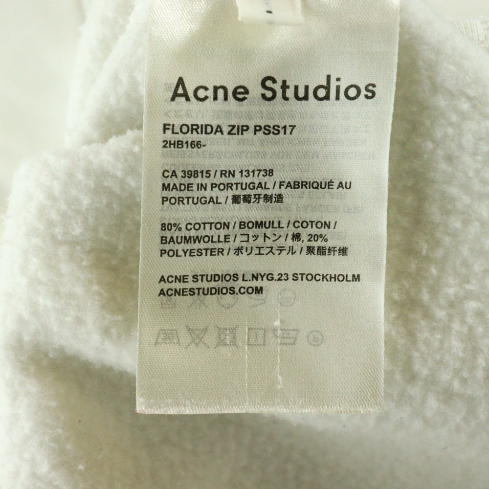 Acne Studios(アクネ ストゥディオズ) 17SS フロリダ ジップアップ スウェット パーカー ホワイト 2HB166