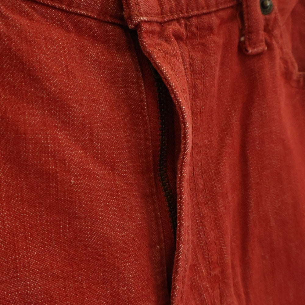 HYSTERIC GLAMOUR(ヒステリックグラマー) ストレートデニムパンツ レッド 02201AP07