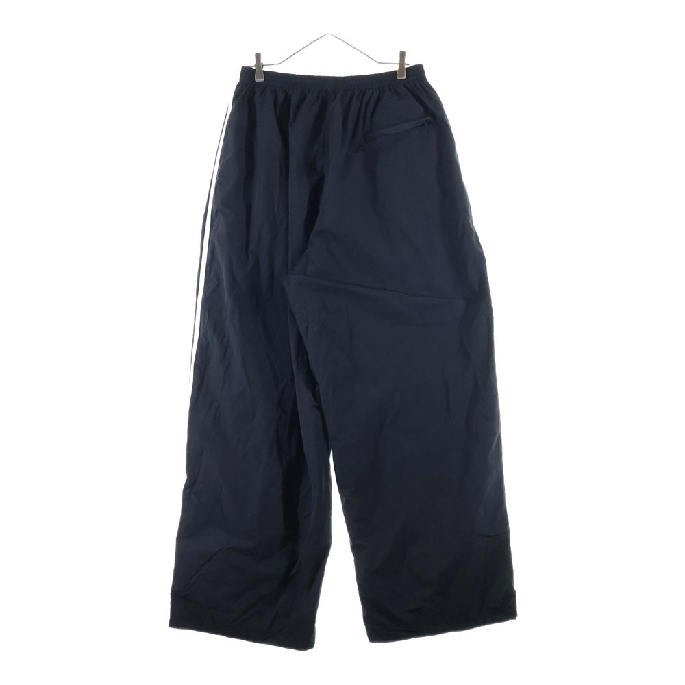 BALENCIAGA(バレンシアガ) 22AW ×adidas BAGGY WIDE TRACK PANT サイドライン バギーワイド ナイロン ロングパンツ ブラック 736051 TNQ25