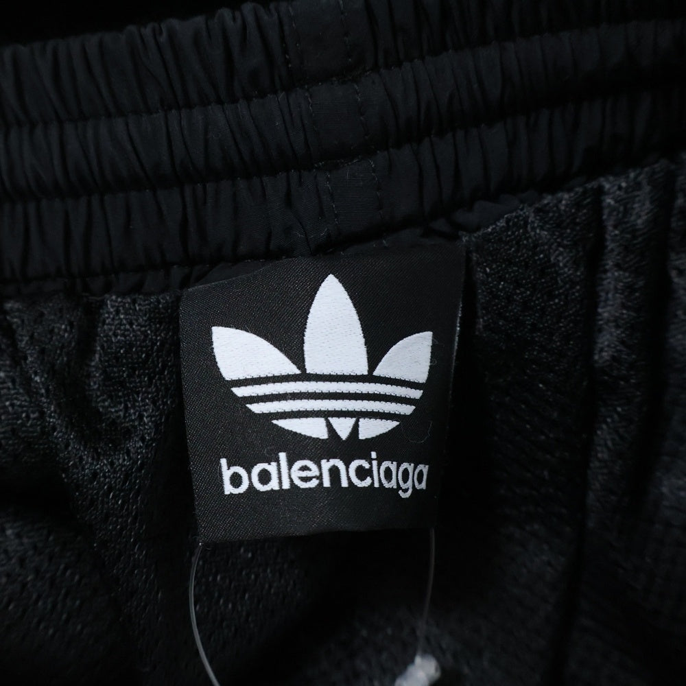 BALENCIAGA(バレンシアガ) 22AW ×adidas BAGGY WIDE TRACK PANT サイドライン バギーワイド ナイロン ロングパンツ ブラック 736051 TNQ25
