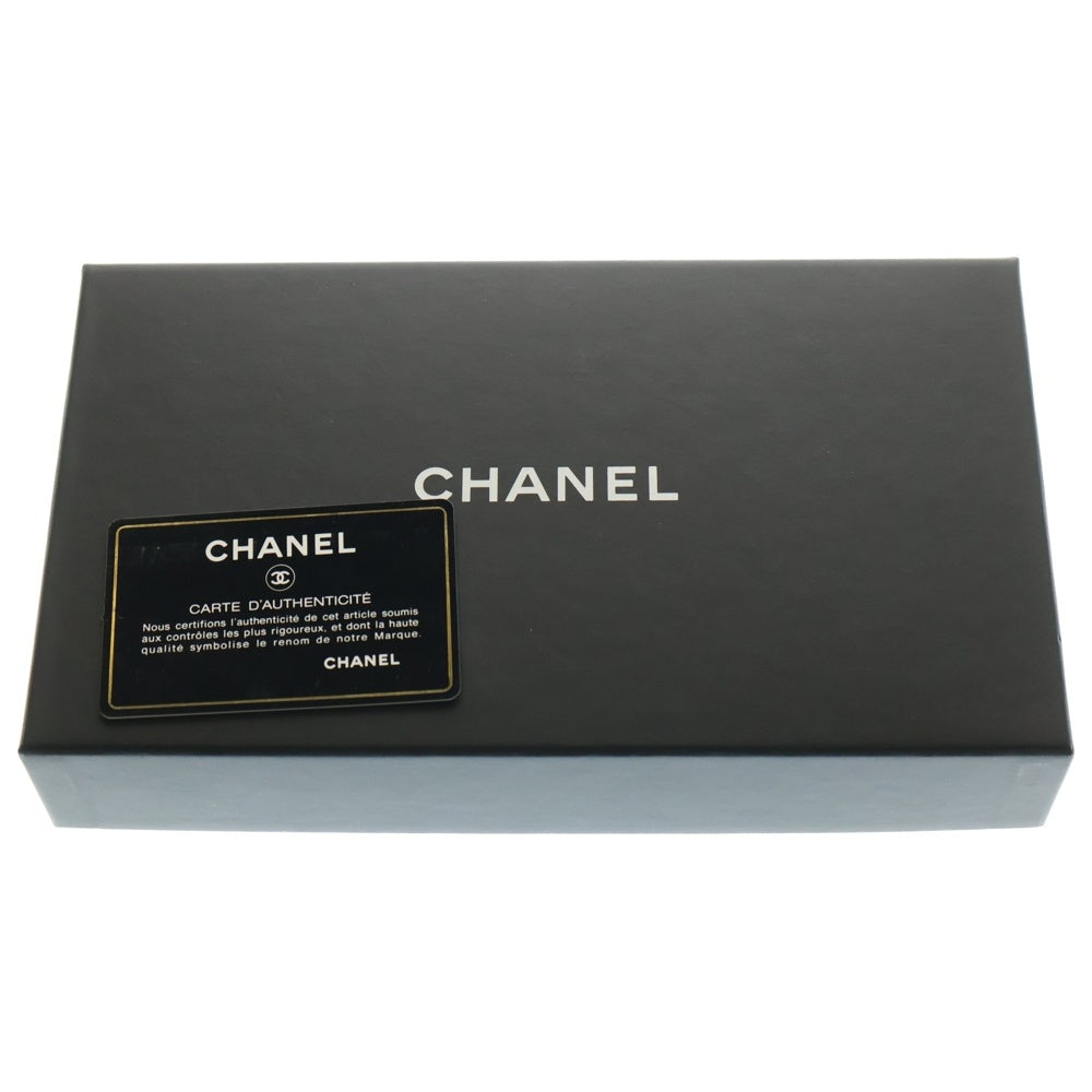 CHANEL(シャネル) マトラッセ ココロック キャビアスキン フラップ レザー ロングウォレット 長財布 ブラック A80768