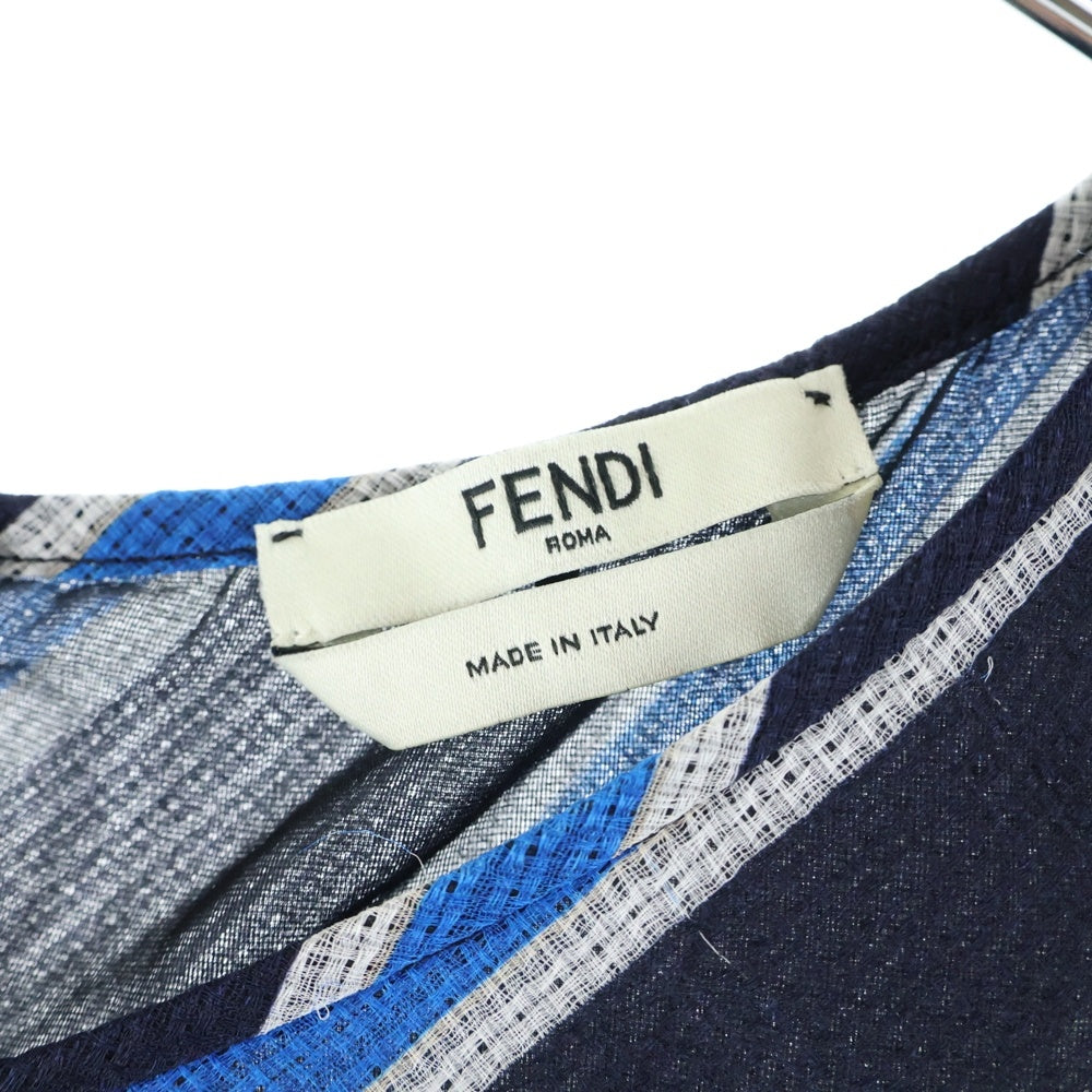 FENDI(フェンディ) シルク 幾何学柄 ワンピース レディース FD9649 A2LB