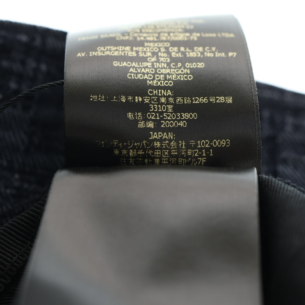 FENDI(フェンディ) ズッカ柄 バケットハット インディゴ FXQ982 APVB