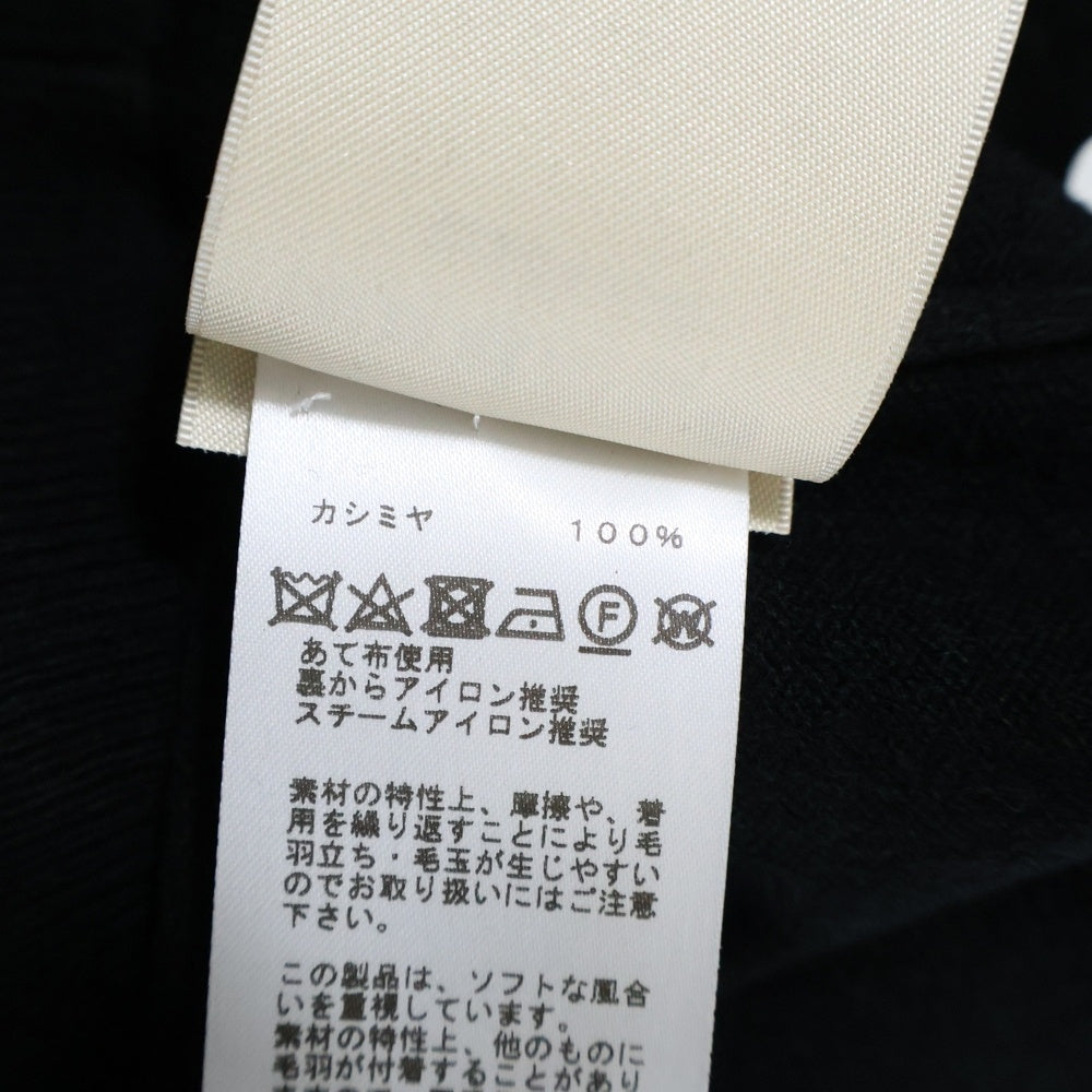 HERMES(エルメス) カシミヤ ロゴ刺繍 クルーネックニットセーター ブラック レディース 4H2604D1-G