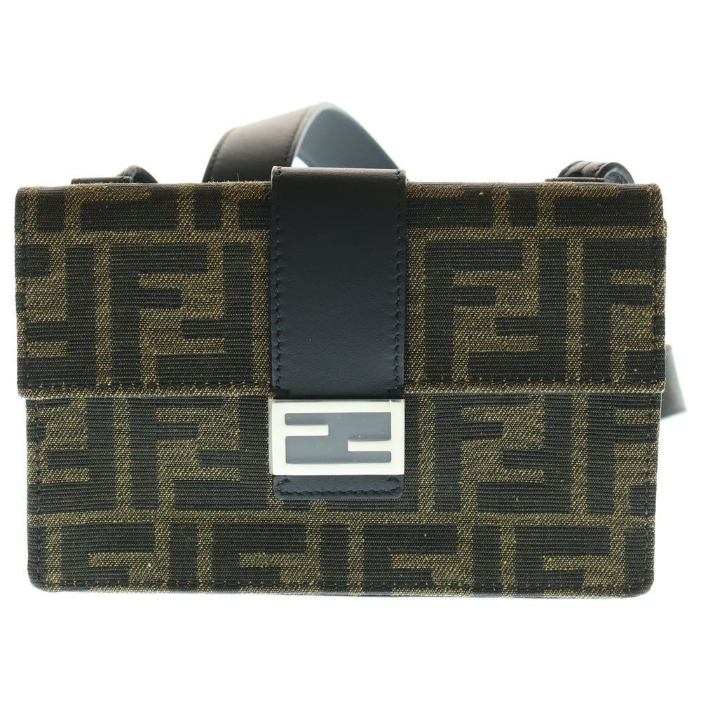 FENDI(フェンディ) バゲット スリム クラッチ ブラウン FFジャカード