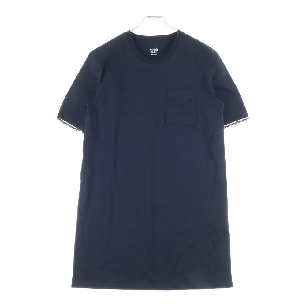 HERMES(エルメス) PALEFROI コットン カットワンピース ブラック